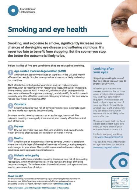 Smoking &amp; Eye Health - Hughes, Macdonald &amp; Davidson