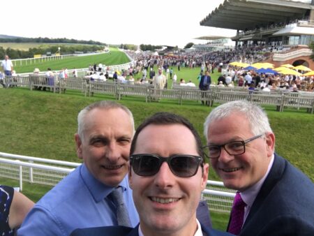Alan, Andrew and John at the horse racing